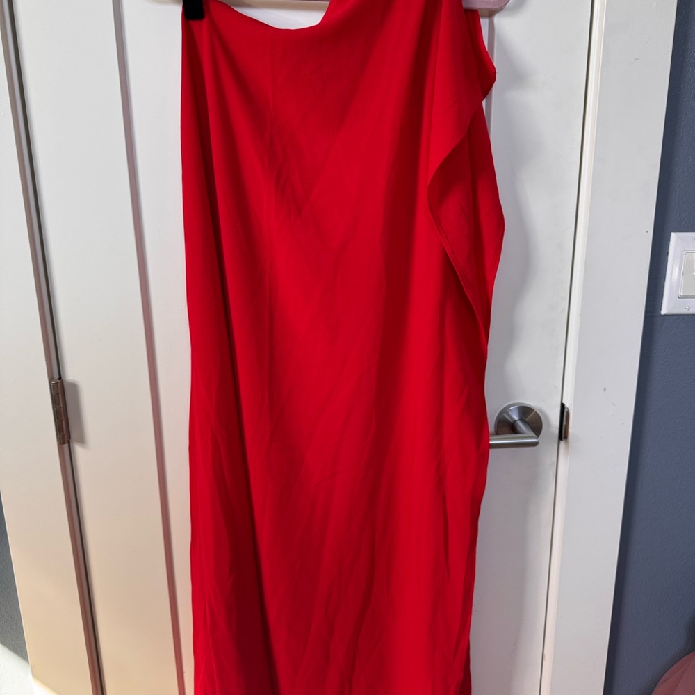 Vici Vibrant Red Asymmetrical Dress